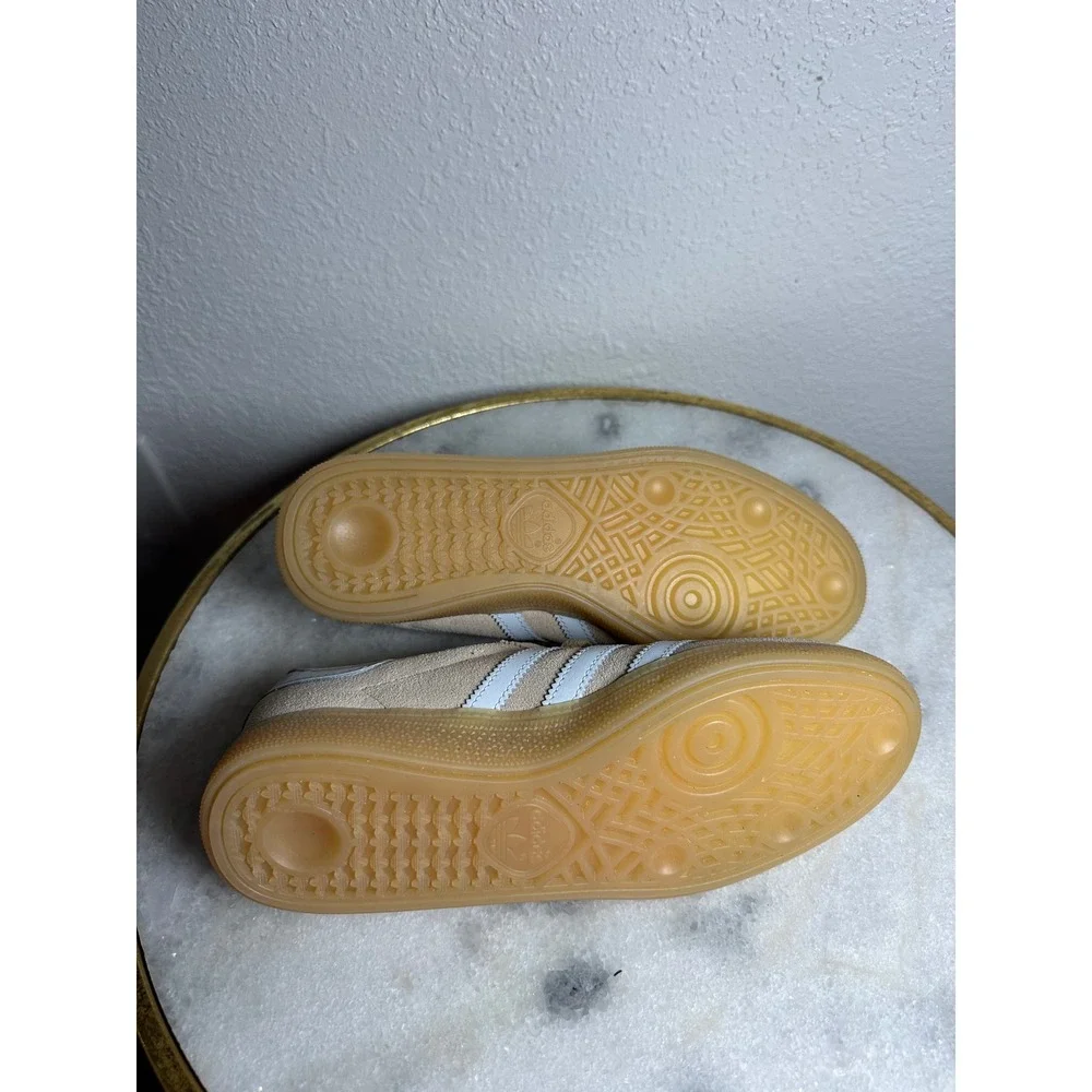 Adidas Munchen Beige White Suede Gum Sole Terrace Sneakers Womens